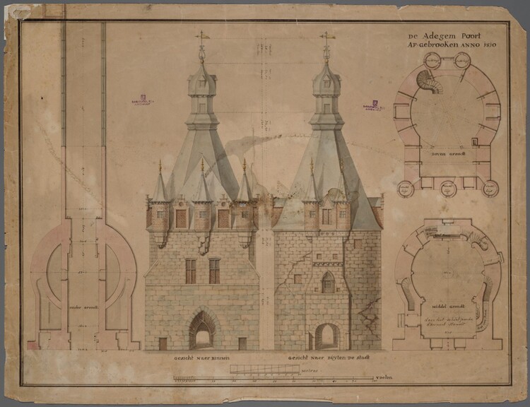 Scale drawing of Adegempoort, 1810